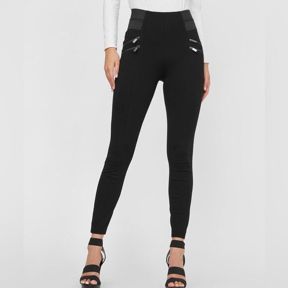 GUESS FACTORY  Penny Ponte Pants in black NWT SZ Snall - Picture 1 of 13